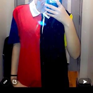 multi color collared shirt